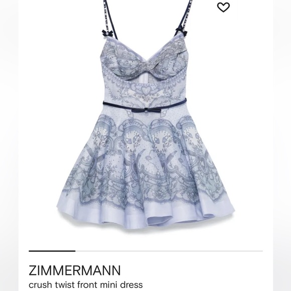 ZIMMERMANN NEW
crush twist front mini dress - Picture 6 of 13